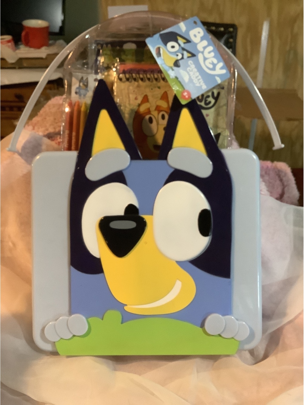 Bluey Character Themed Stationery Set with Notepad, Crayons, and Markers